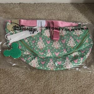 Stoney Clover Lane Green and Pink Jumbo Christmas Disney Fanny Pack